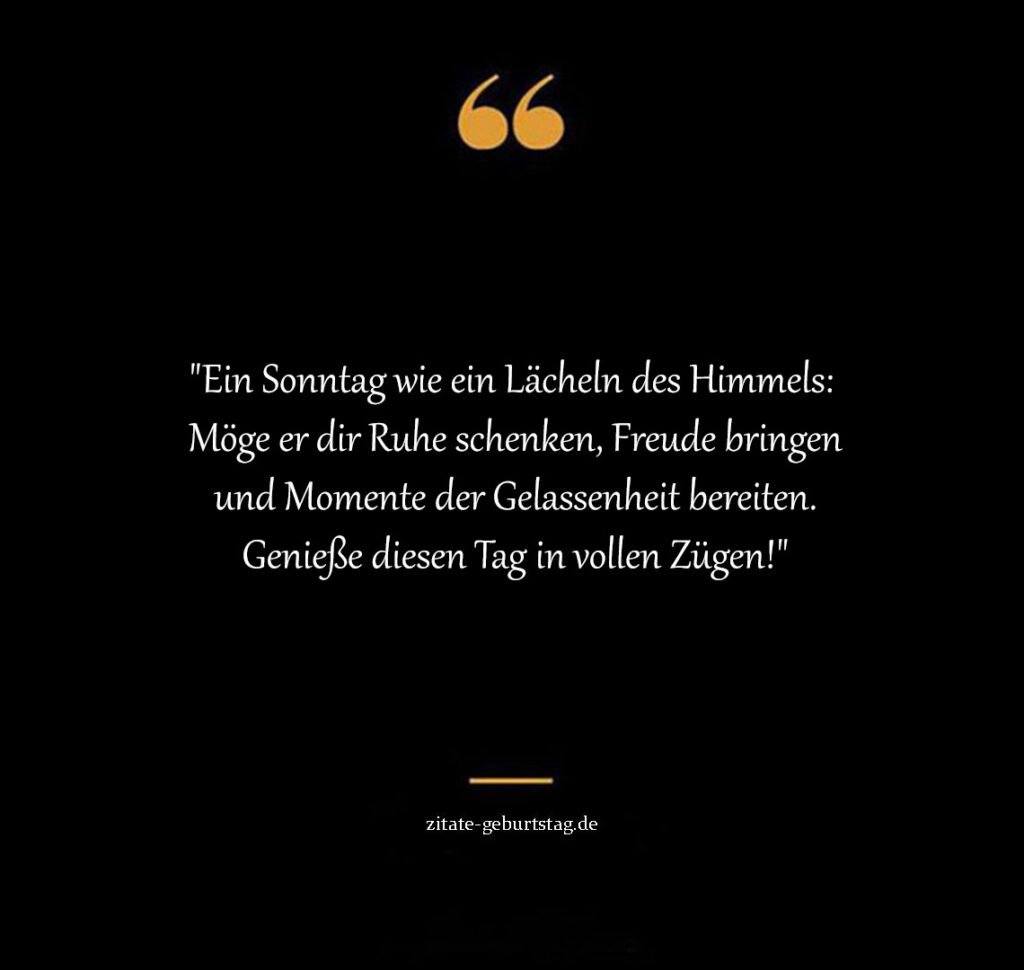 Einen schönen sonntag spruch