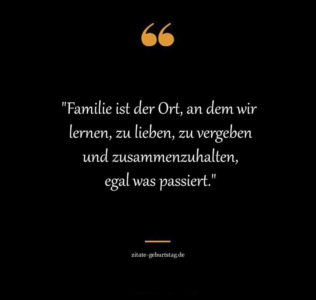 Sprüche über familie zum nachdenken