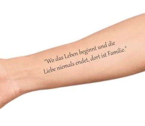 Tattoo sprüche & zitate familie