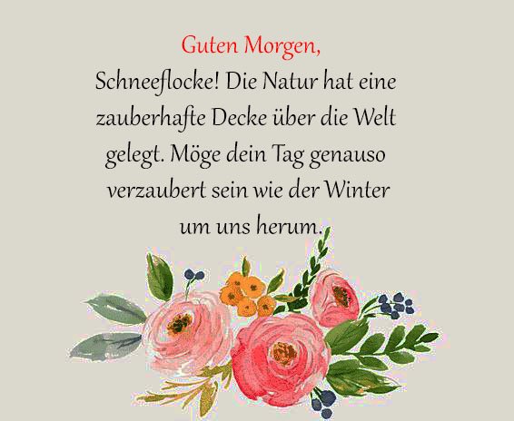 Winterlichen guten morgen gruß & zitate