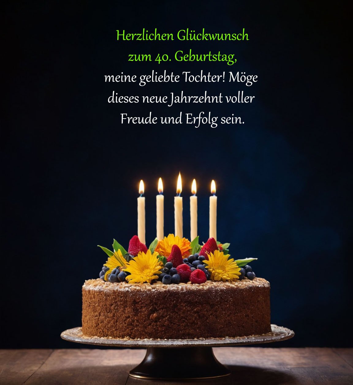 Glückwünsche Zum 40 Geburtstag Tochter - Geburtstagssprüche
