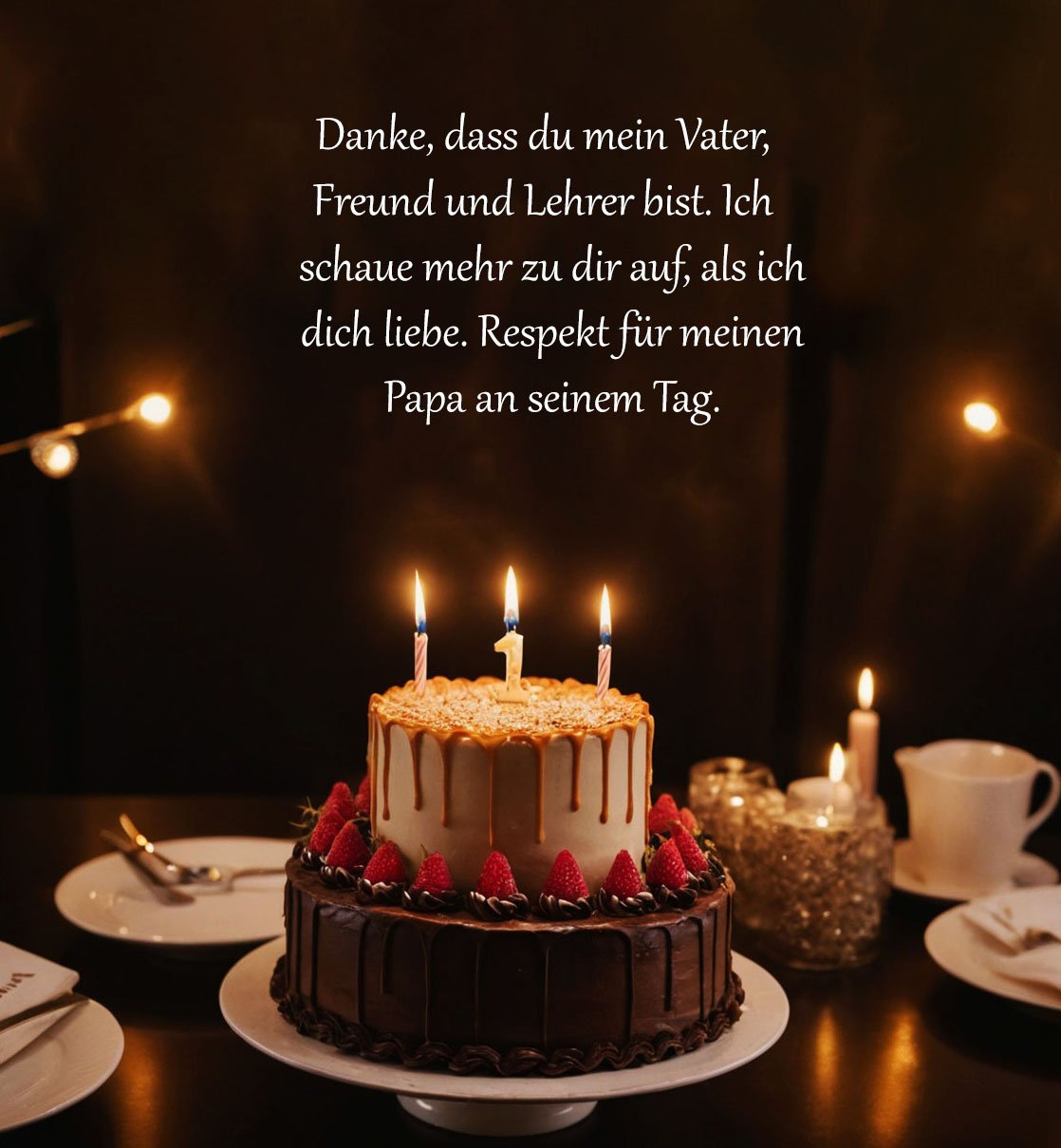Geburtstagswünsche für Papa vom Sohn