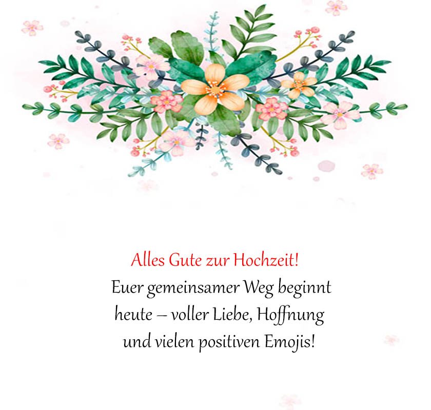 Glückwünsche zur hochzeit per whatsapp