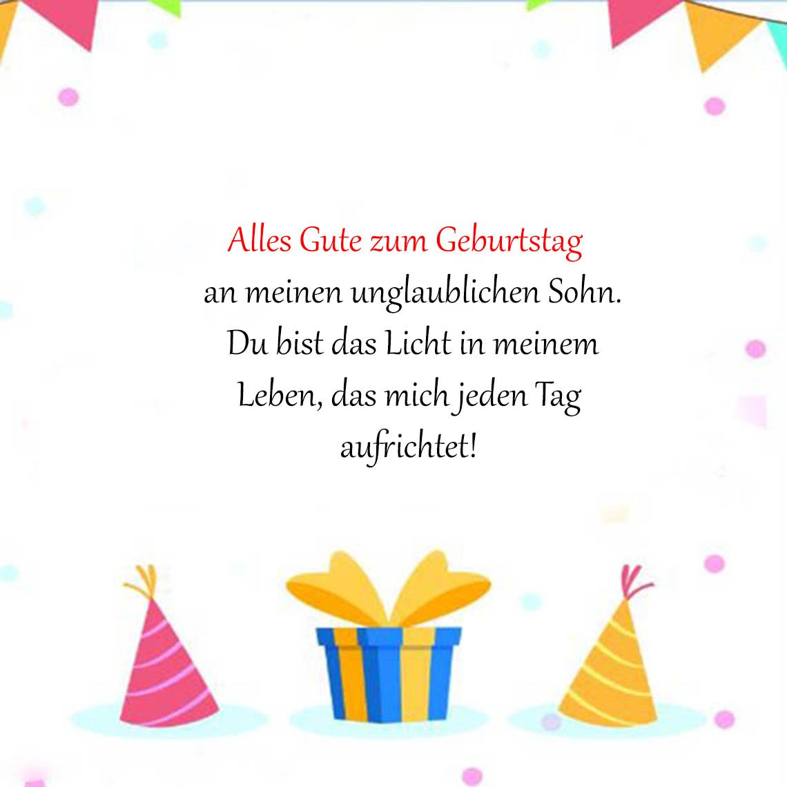 Lustige Geburtstagswünsche für Sohn