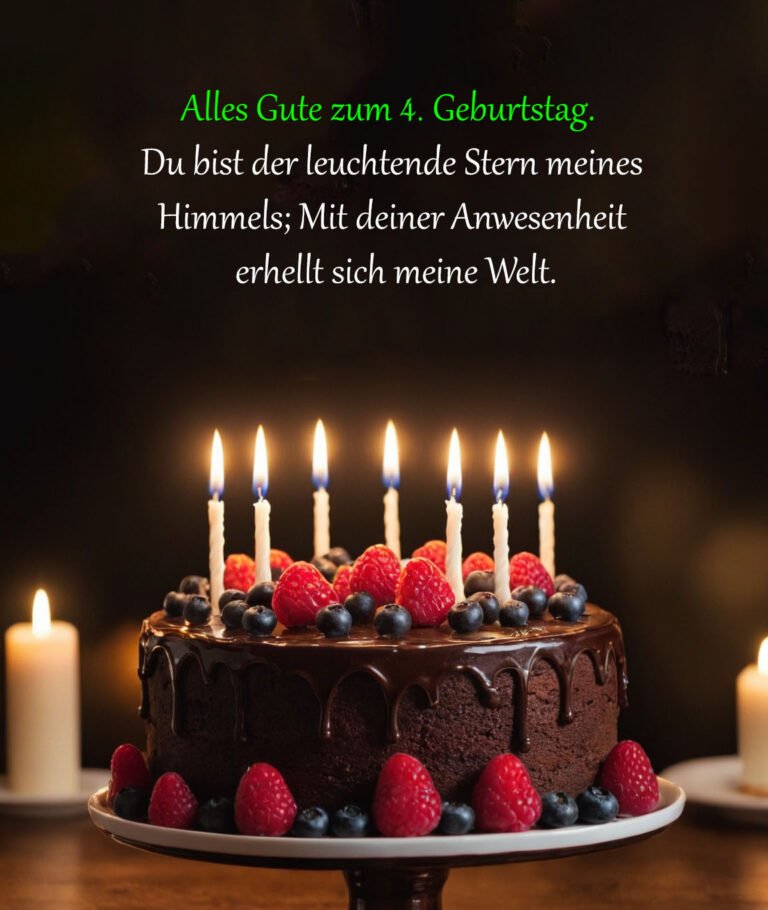 Sprüche für Glückwünsche zum 4. Geburtstag