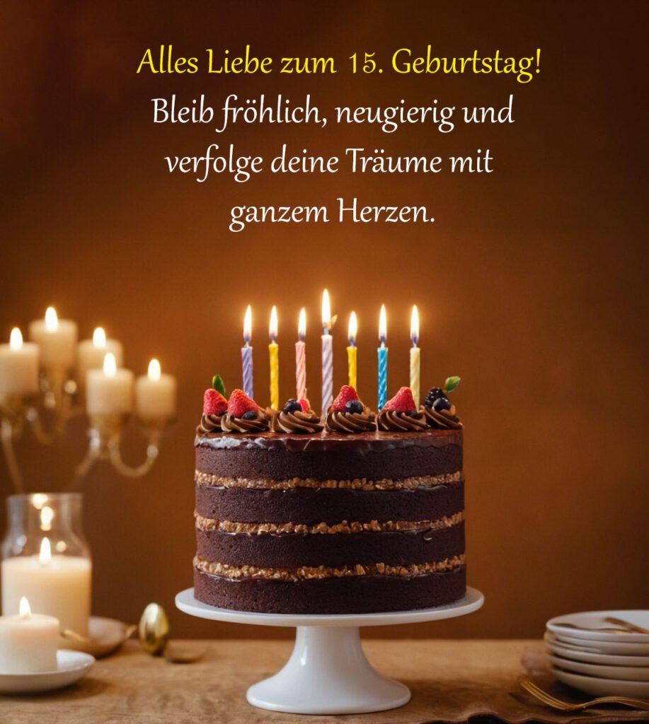 Sprüche für Glückwünsche zum 15. Geburtstag