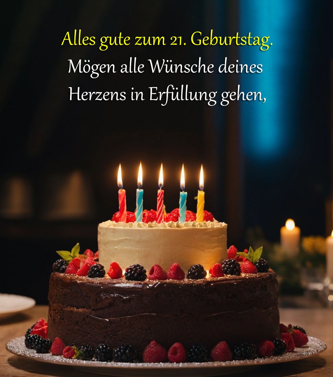 Sprüche für Glückwünsche zum 21. Geburtstag