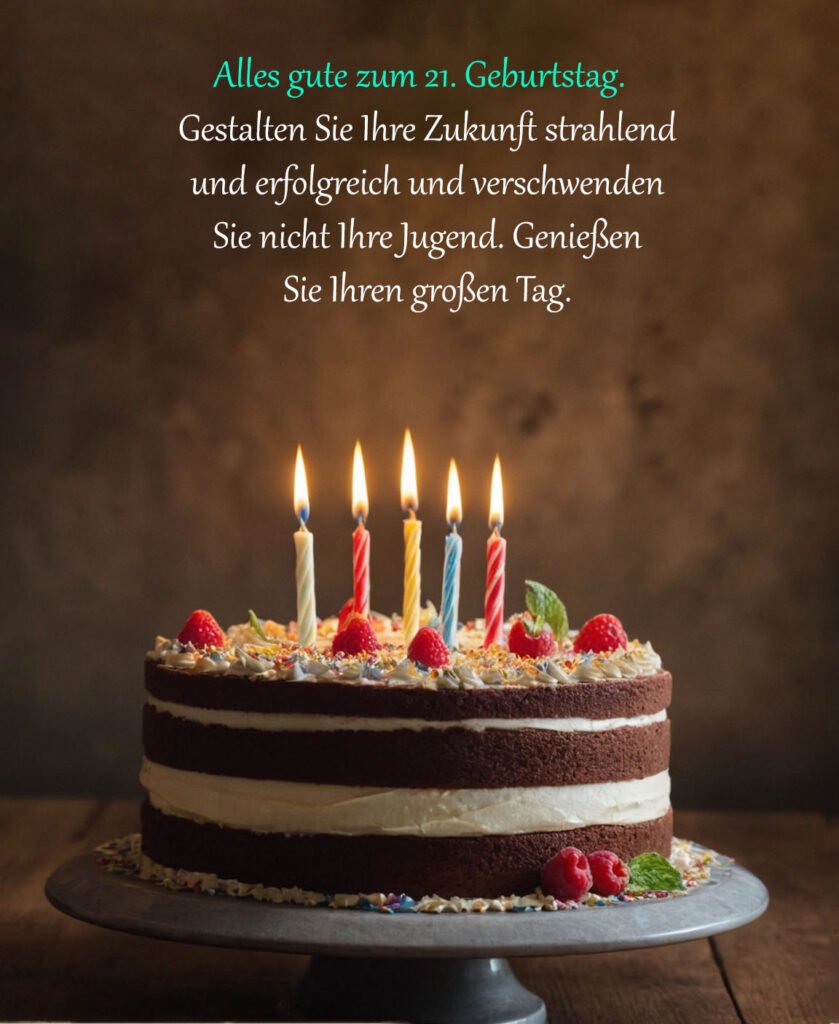 Sprüche für Glückwünsche zum 21. Geburtstag