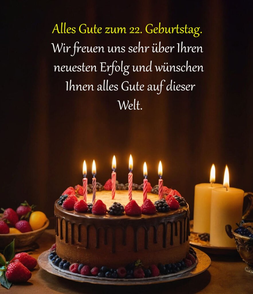 Sprüche für Glückwünsche zum 22. Geburtstag