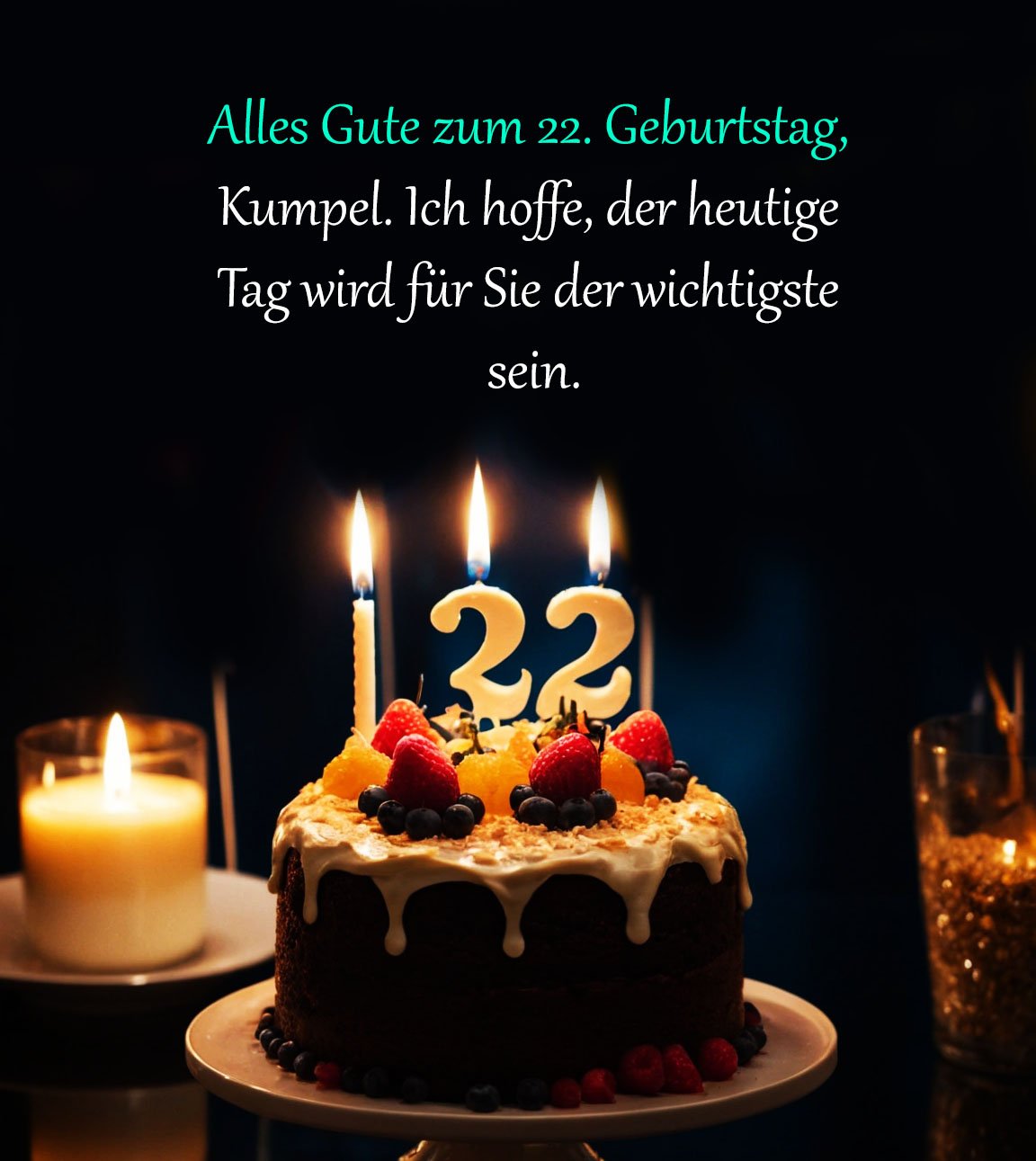 Sprüche für Glückwünsche zum 22. Geburtstag