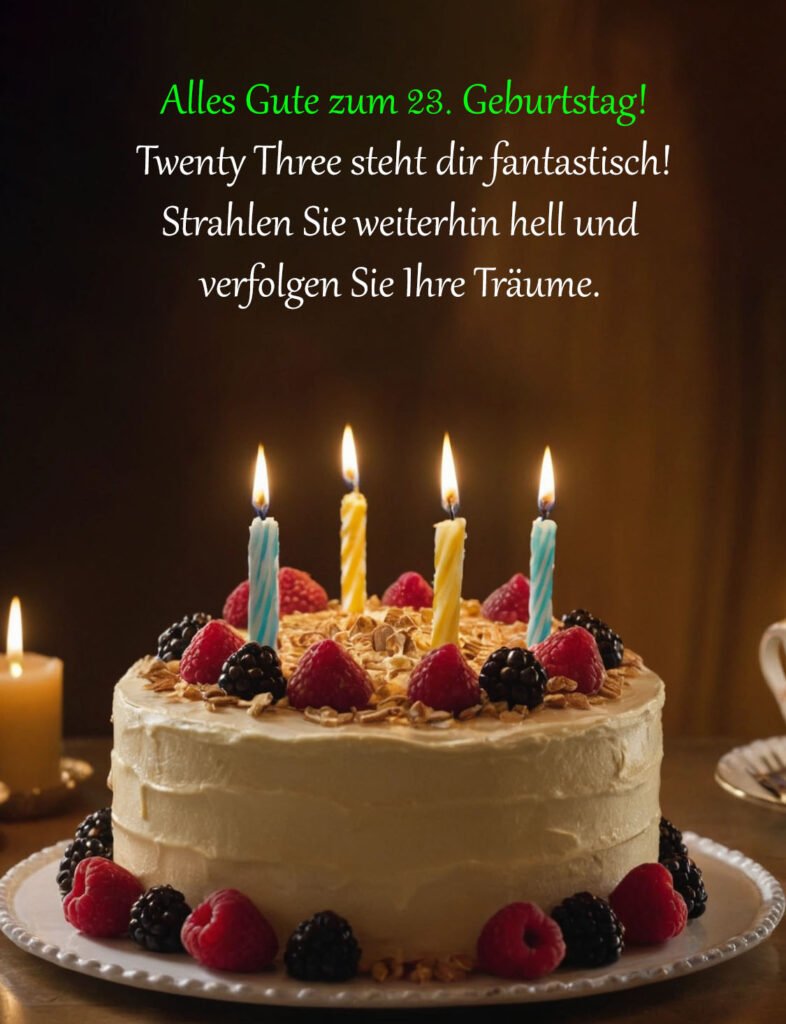 Sprüche für Glückwünsche zum 23. Geburtstag