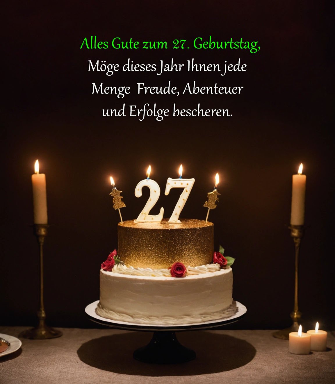 Sprüche für Glückwünsche zum 27. Geburtstag