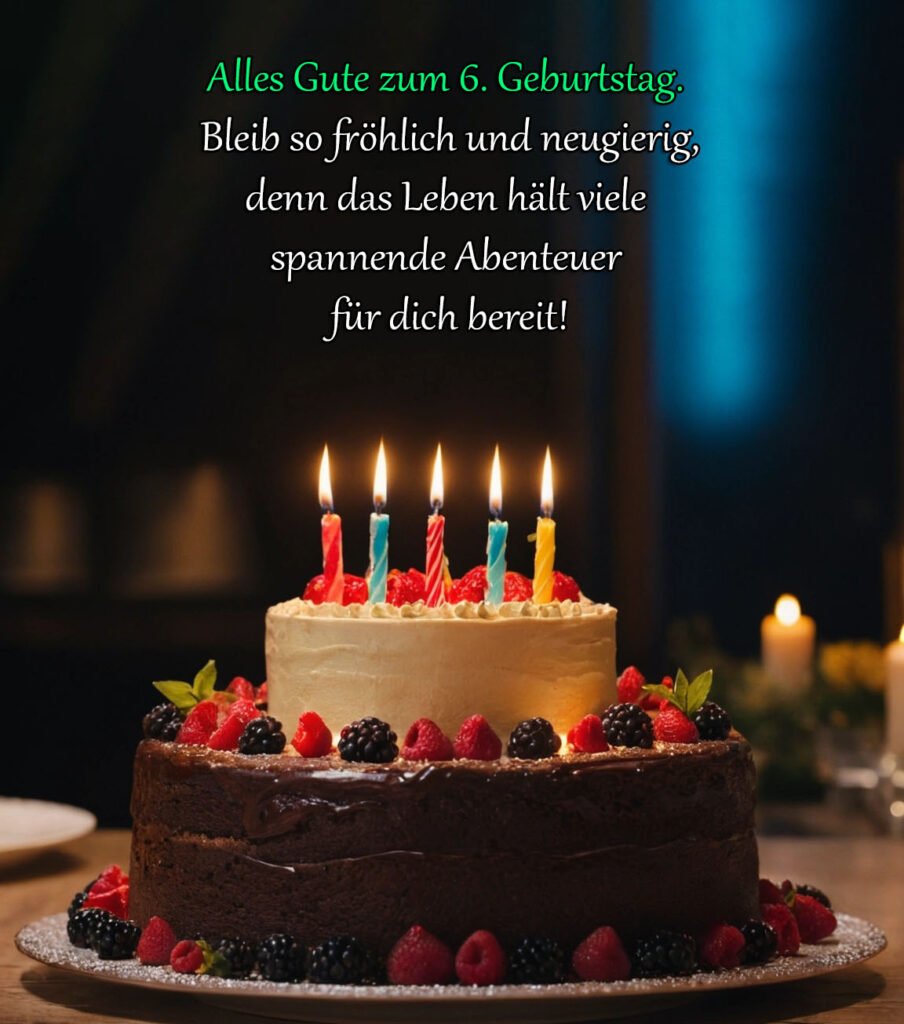 Sprüche für Glückwünsche zum 6. Geburtstag