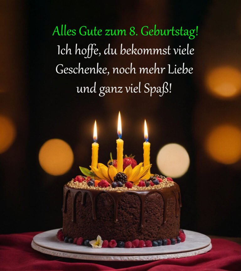 Sprüche für Glückwünsche zum 8. Geburtstag
