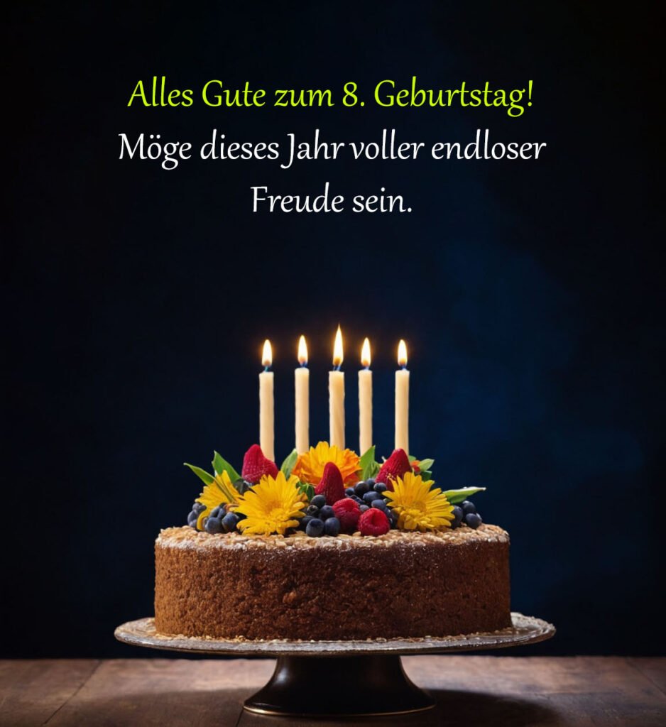 Sprüche für Glückwünsche zum 8. Geburtstag