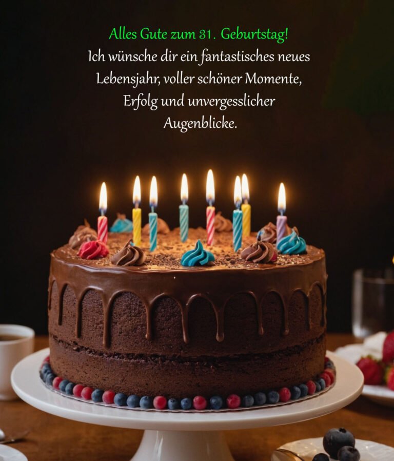 Sprüche für Glückwünsche zum 31. Geburtstag
