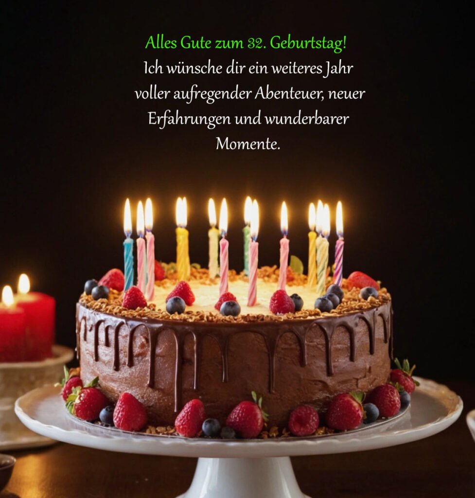 Sprüche für Glückwünsche zum 32. Geburtstag