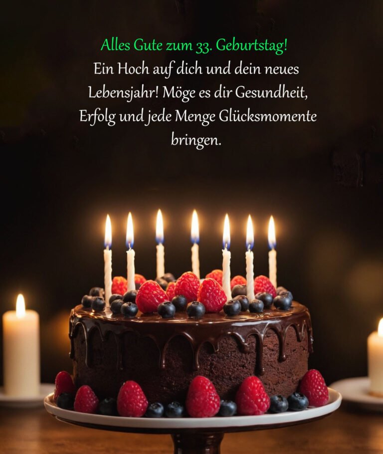Sprüche für Glückwünsche zum 33. Geburtstag