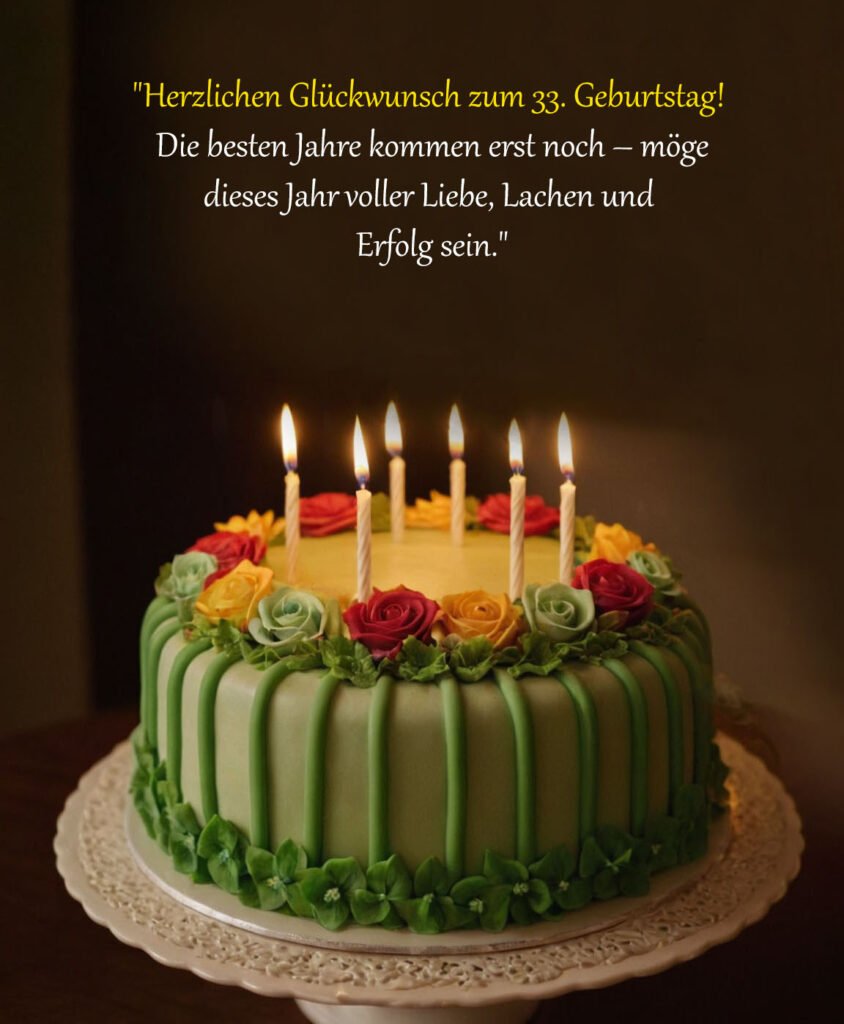 Sprüche für Glückwünsche zum 33. Geburtstag