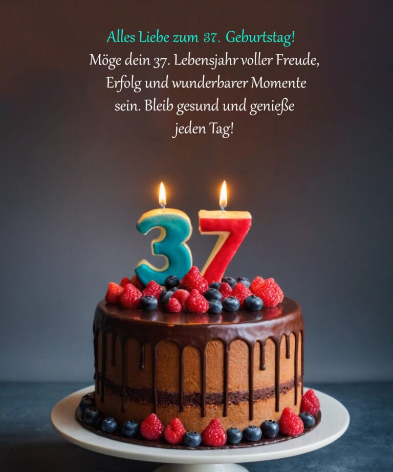 Sprüche für Glückwünsche zum 37. Geburtstag