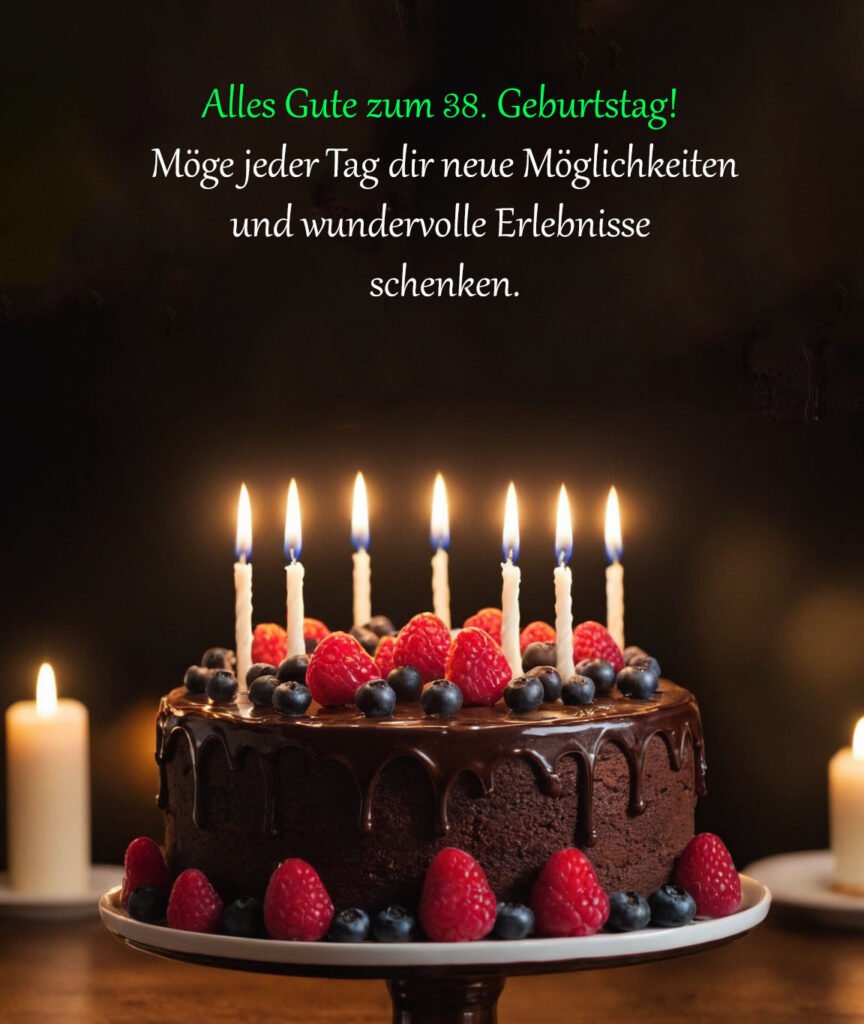 Sprüche für Glückwünsche zum 38. Geburtstag