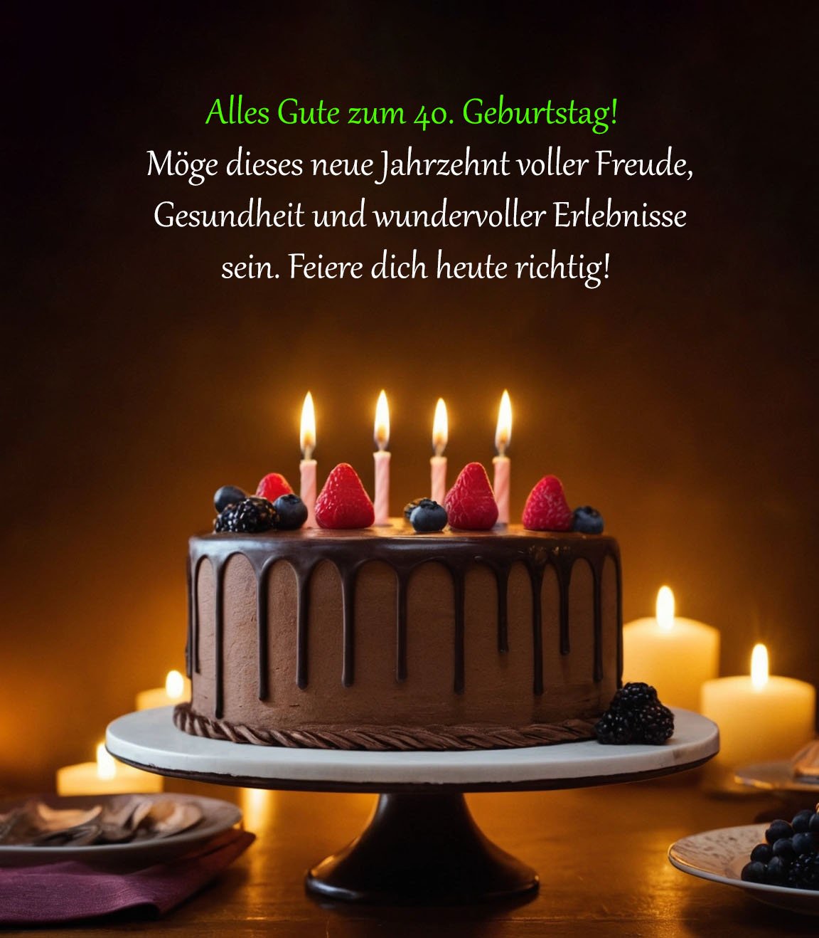 Sprüche für Glückwünsche zum 40. Geburtstag
