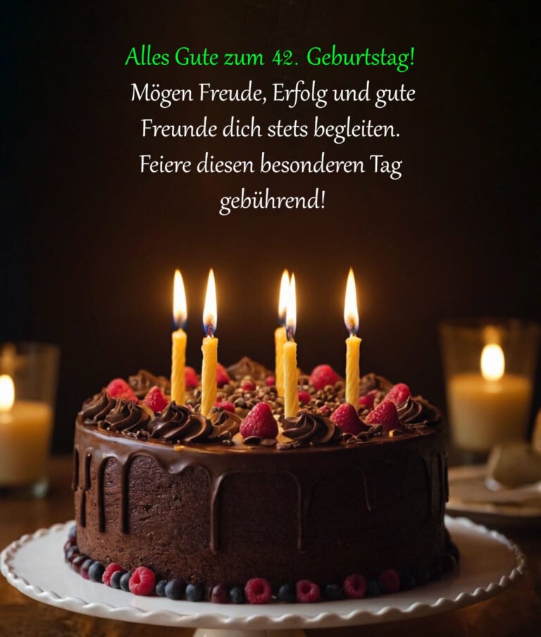 Sprüche für Glückwünsche zum 42. Geburtstag