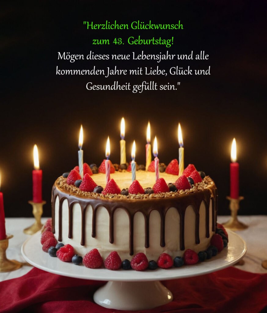 Sprüche für Glückwünsche zum 43. Geburtstag
