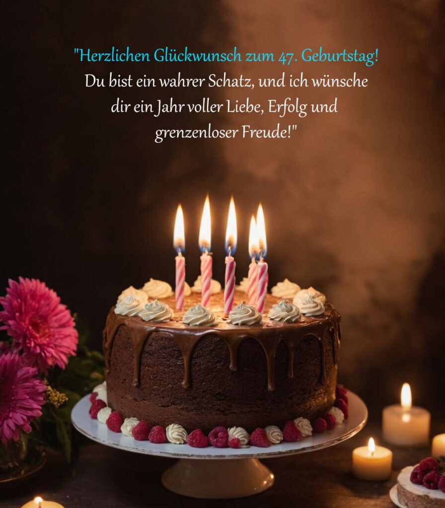 Sprüche für Glückwünsche zum 47. Geburtstag