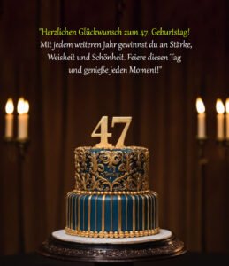 Sprüche für Glückwünsche zum 47. Geburtstag