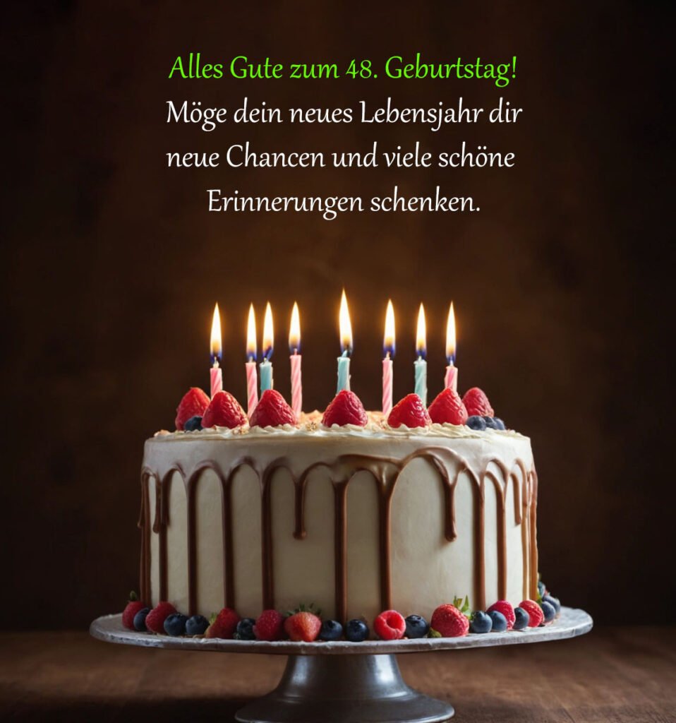Sprüche für Glückwünsche zum 48. Geburtstag