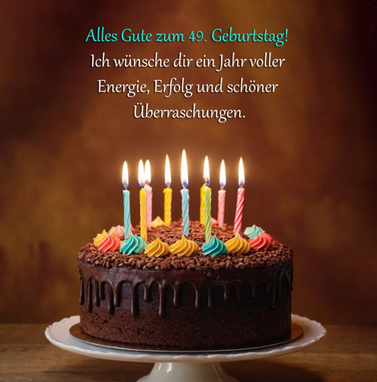 Sprüche für Glückwünsche zum 49. Geburtstag