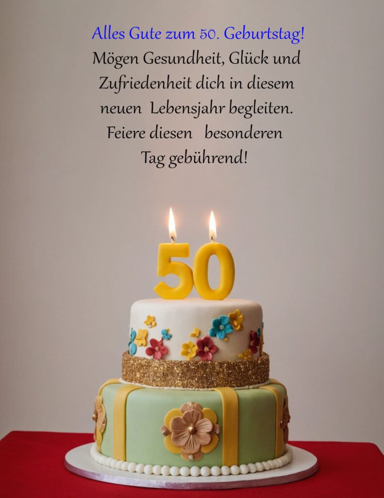Sprüche für Glückwünsche zum 50. Geburtstag
