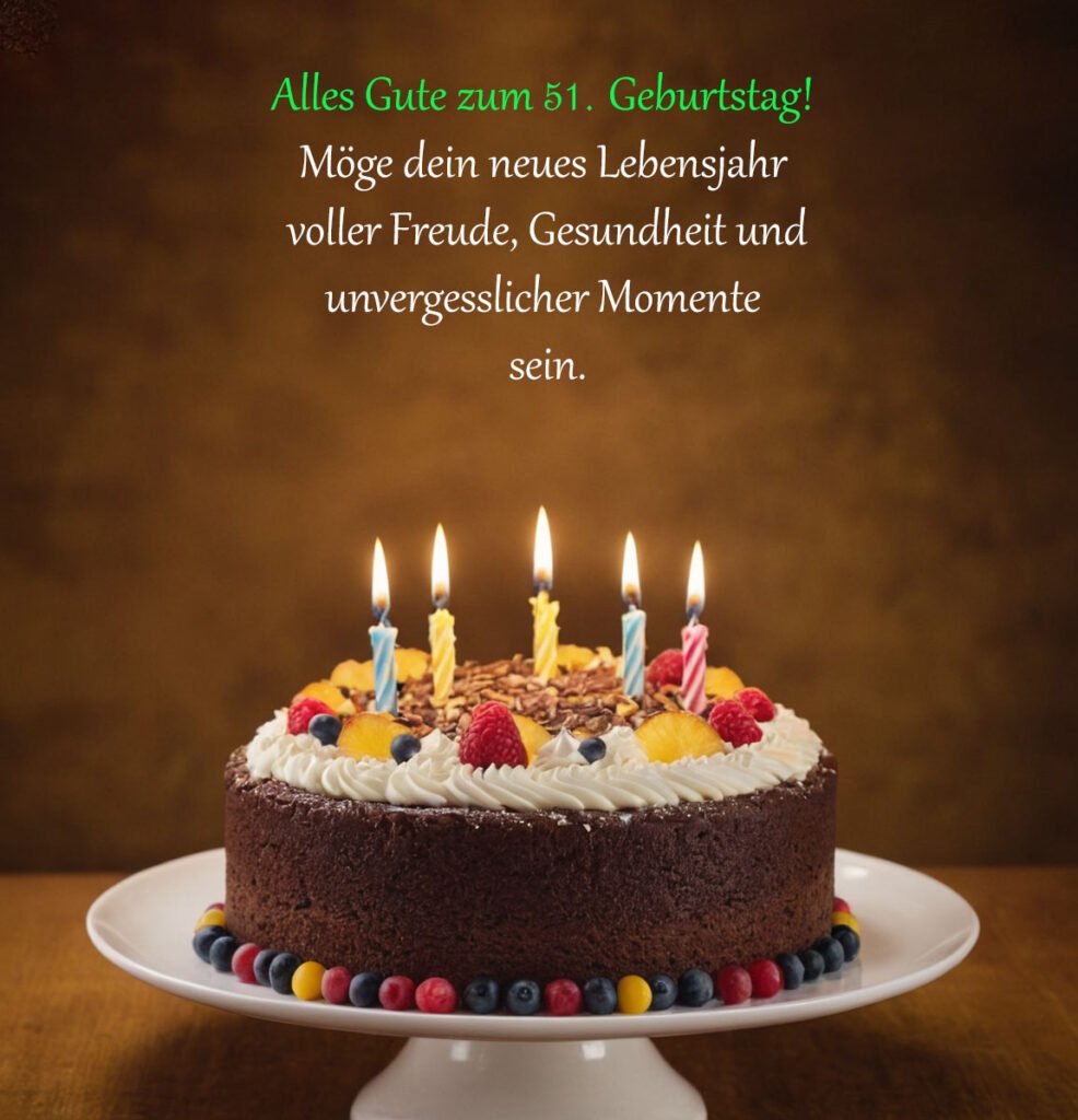 Sprüche für Glückwünsche zum 51. Geburtstag