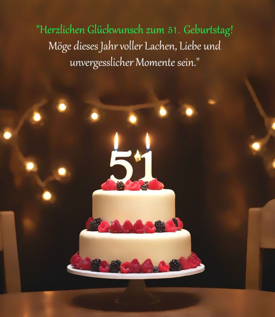 Sprüche für Glückwünsche zum 51. Geburtstag