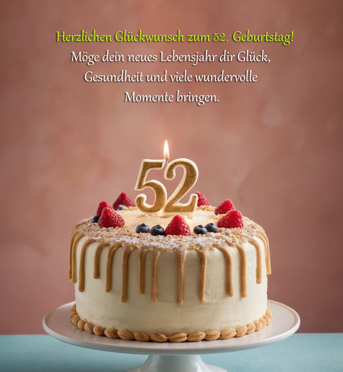 Sprüche für Glückwünsche zum 52. Geburtstag