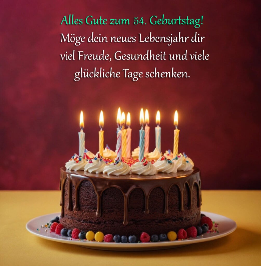 Sprüche für Glückwünsche zum 54. Geburtstag