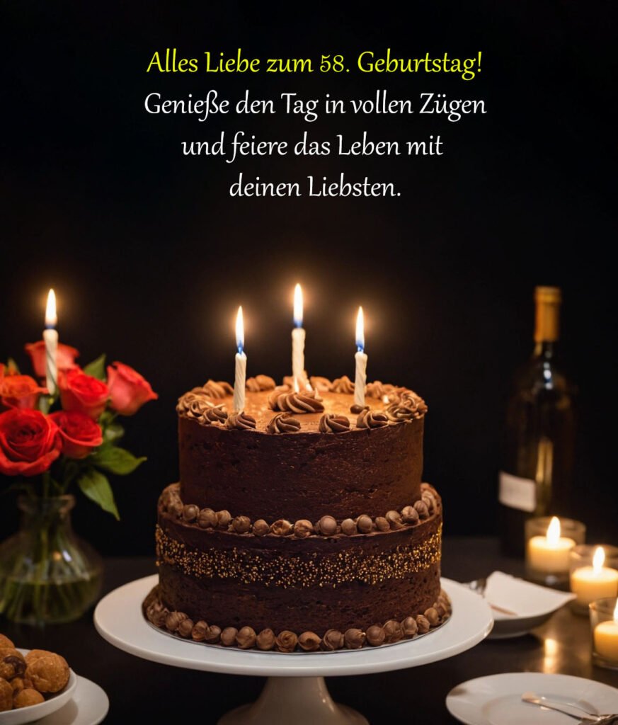 Sprüche für Glückwünsche zum 58. Geburtstag