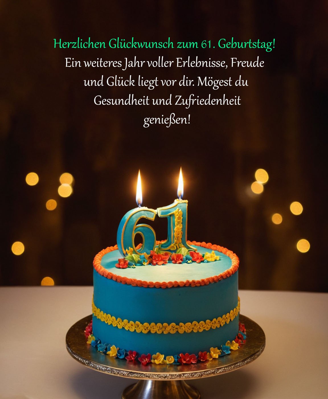 Sprüche für Glückwünsche zum 61. Geburtstag