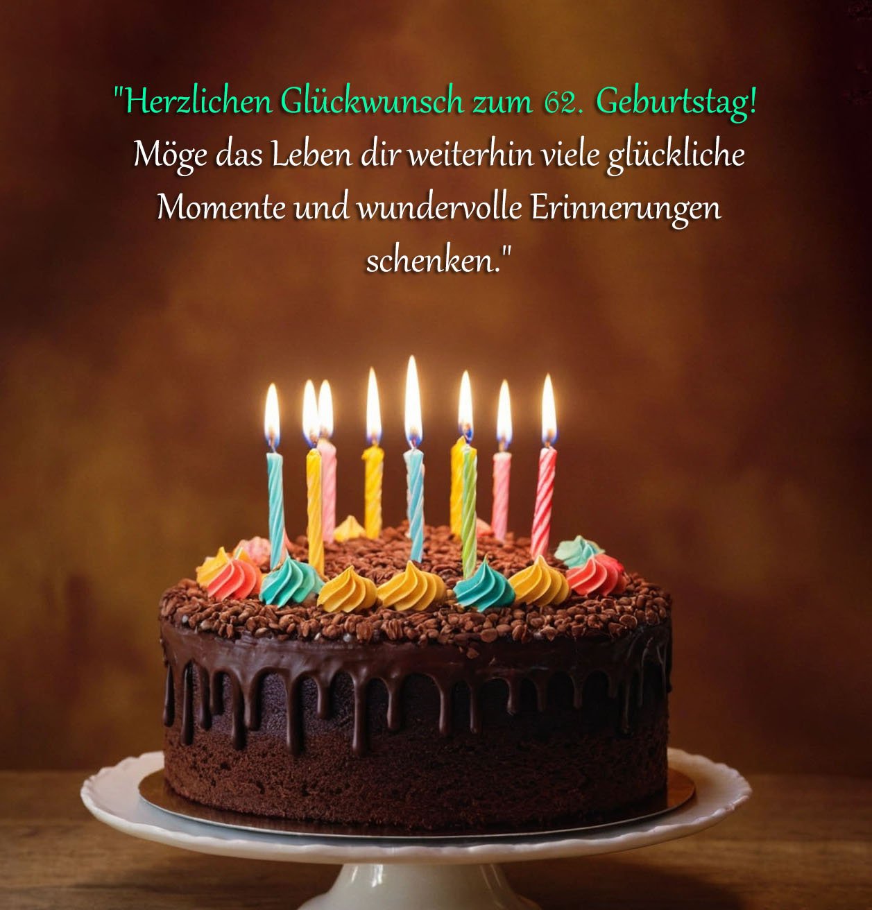 Sprüche für Glückwünsche zum 62. Geburtstag