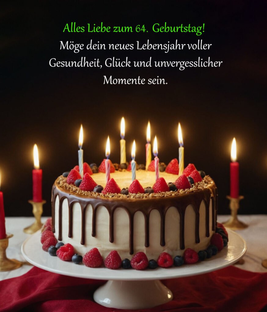Sprüche für Glückwünsche zum 64. Geburtstag