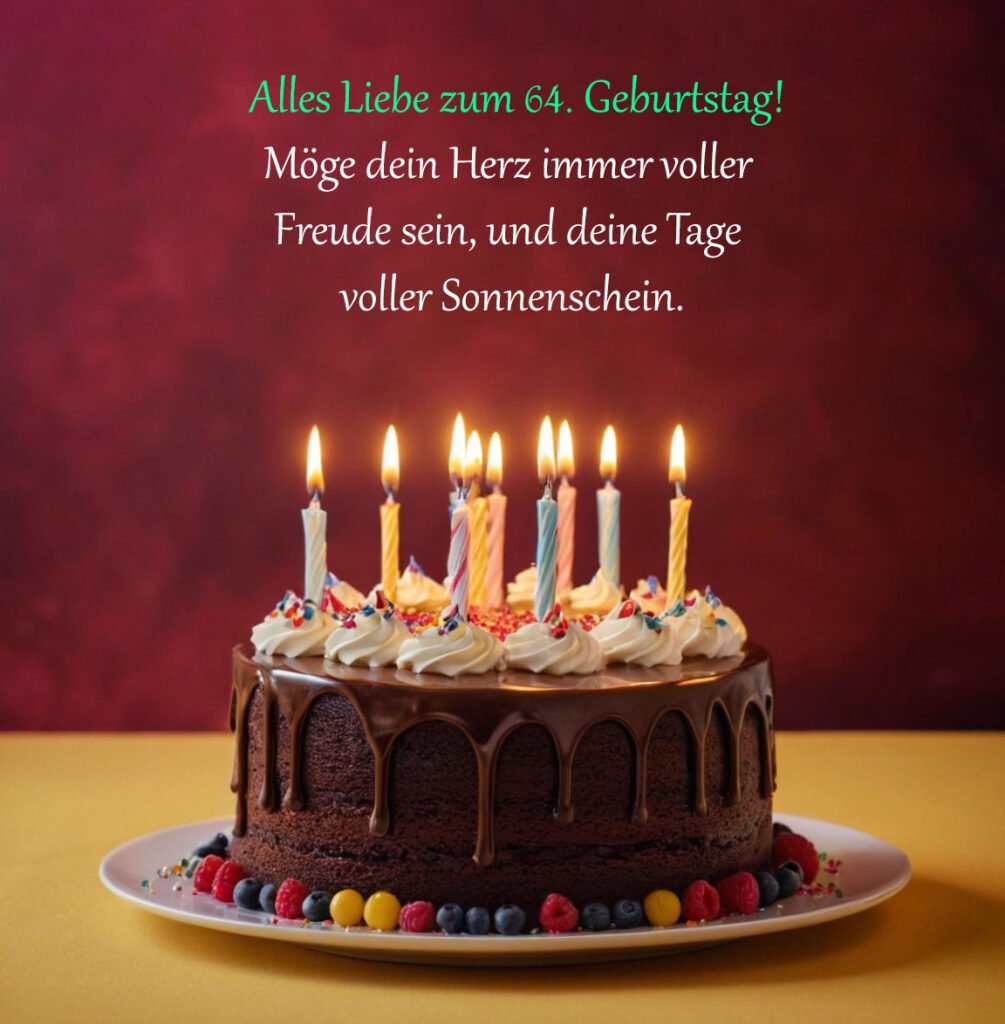 Sprüche für Glückwünsche zum 64. Geburtstag