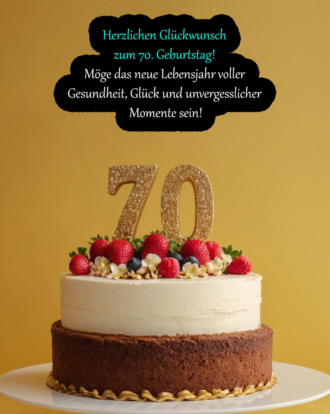 Sprüche für Glückwünsche zum 70. Geburtstag