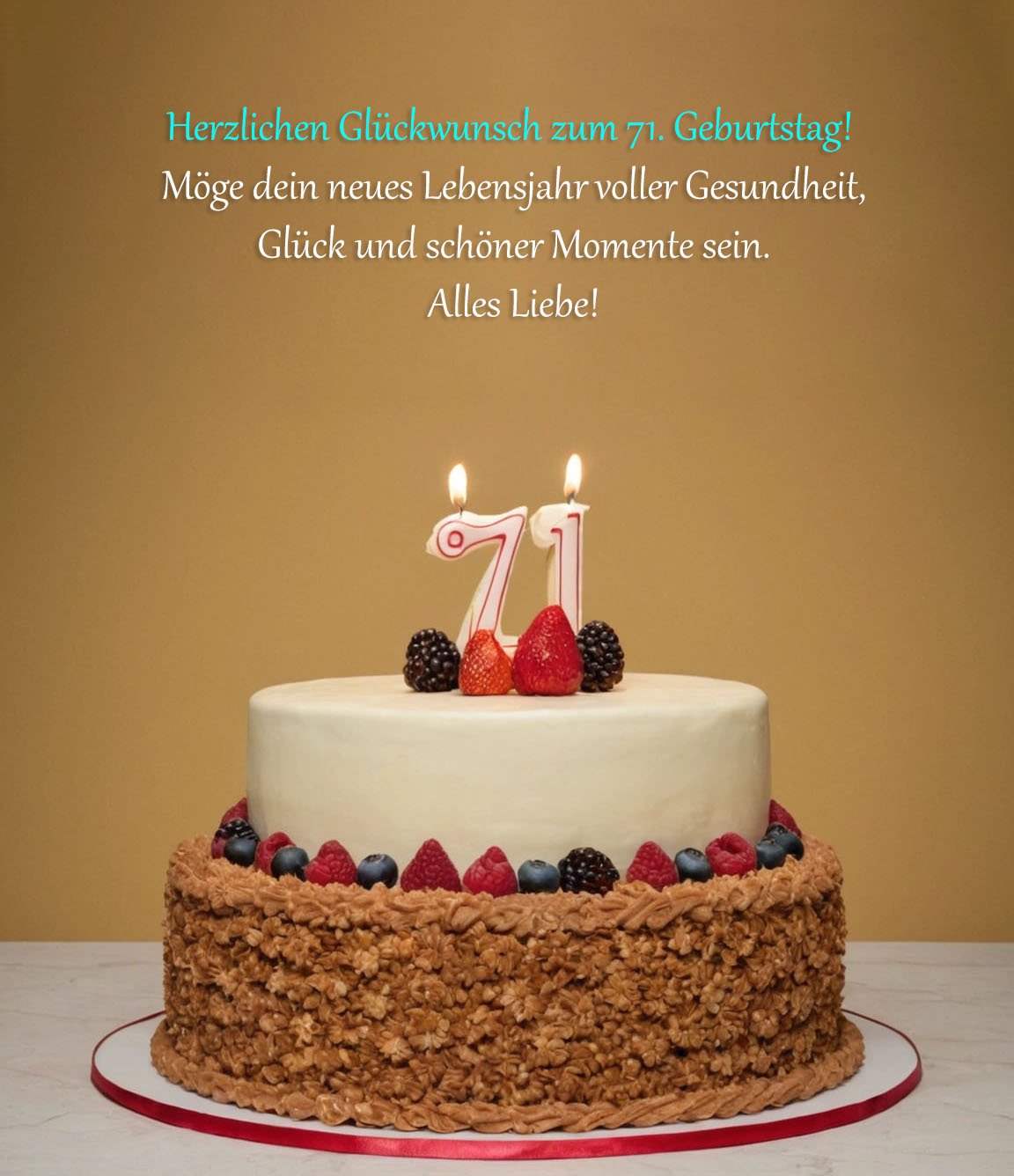 Sprüche für Glückwünsche zum 71. Geburtstag