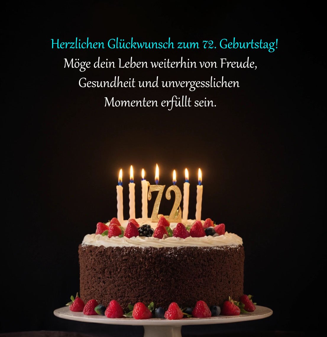 Sprüche für Glückwünsche zum 72. Geburtstag