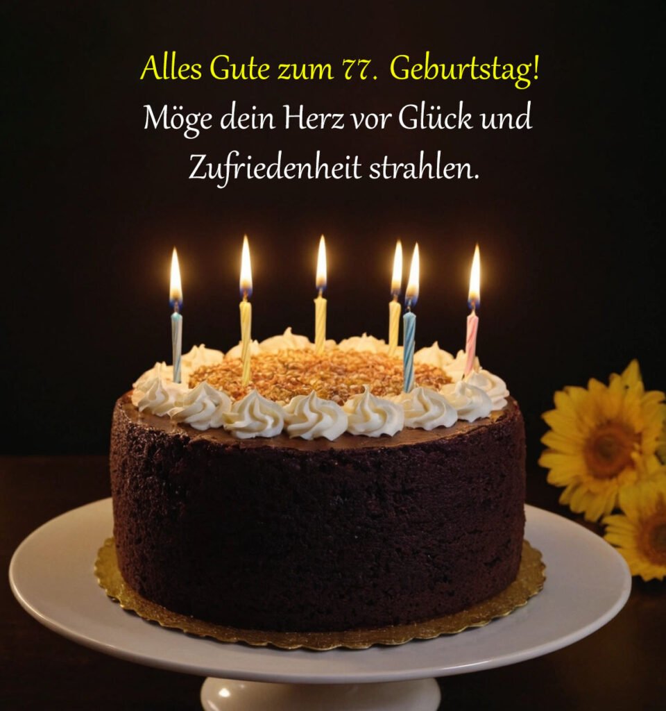 Sprüche für Glückwünsche zum 77. Geburtstag