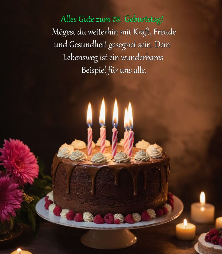 Sprüche für Glückwünsche zum 78. Geburtstag