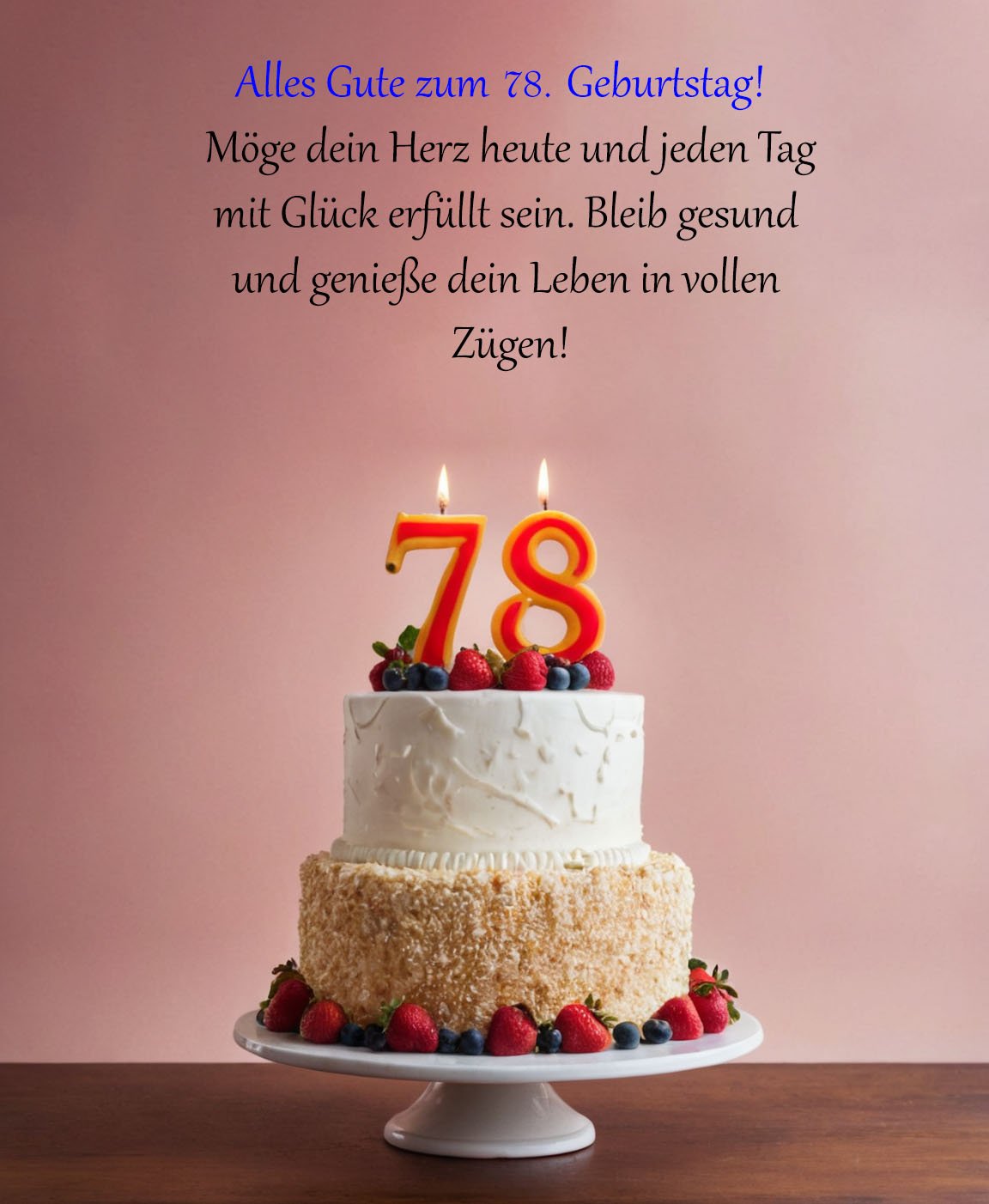 Sprüche für Glückwünsche zum 78. Geburtstag