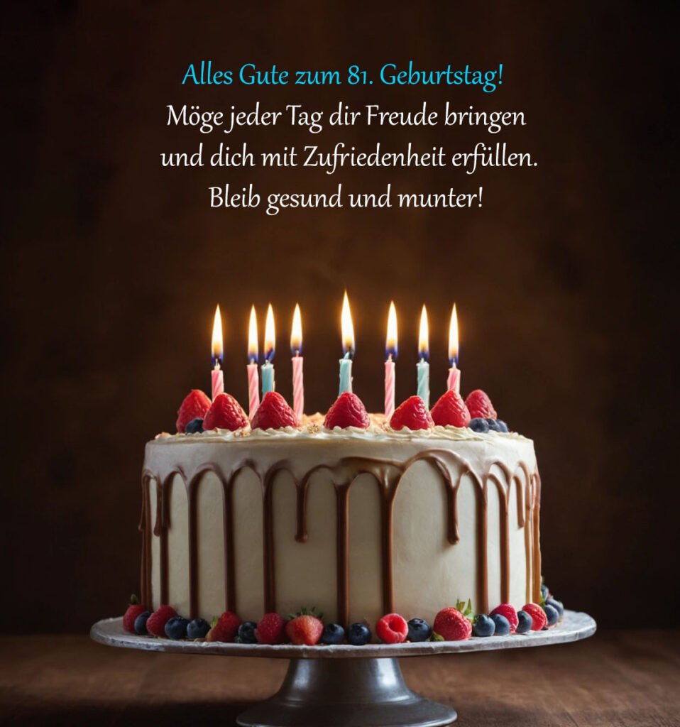 Sprüche für Glückwünsche zum 81. Geburtstag