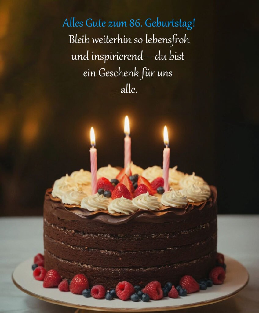 Sprüche für Glückwünsche zum 86. Geburtstag